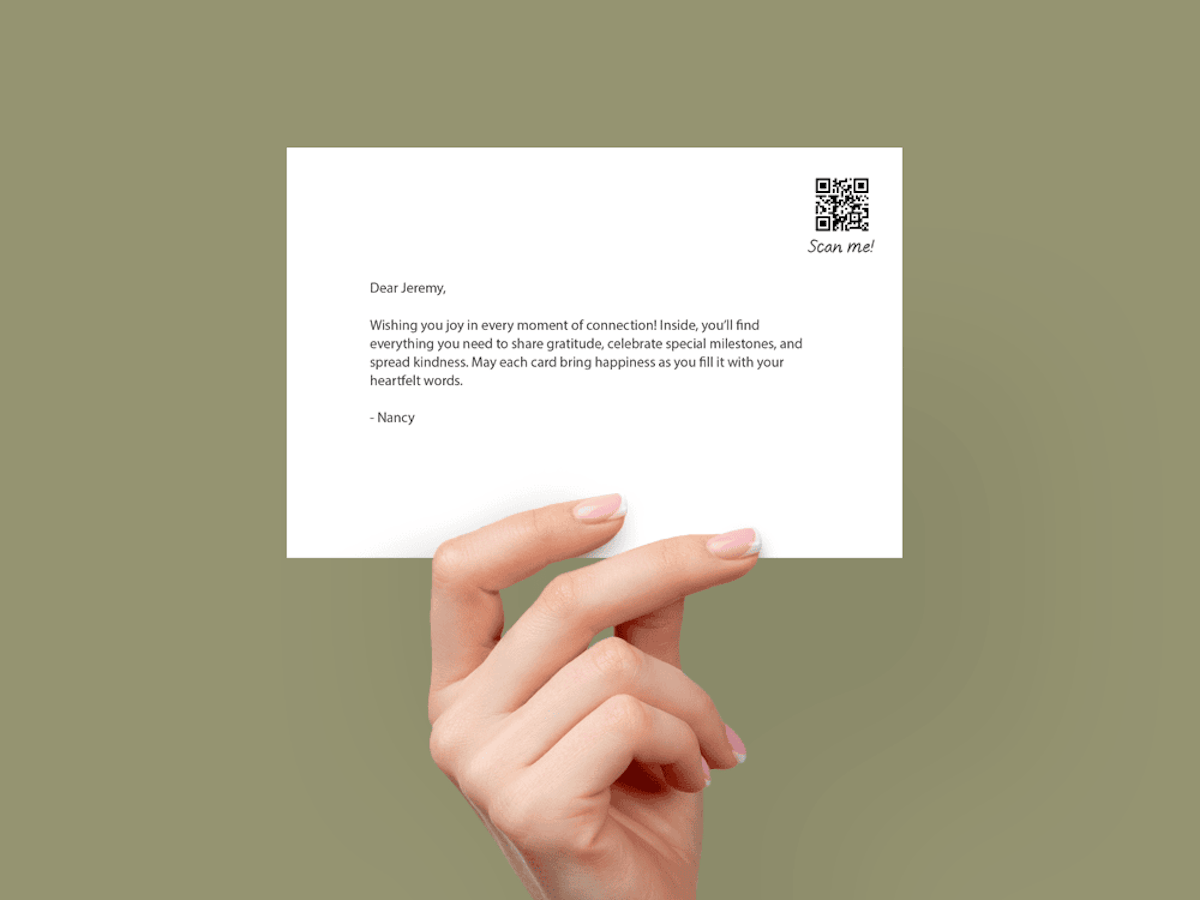 Occasionally Yours Recipient Card Message